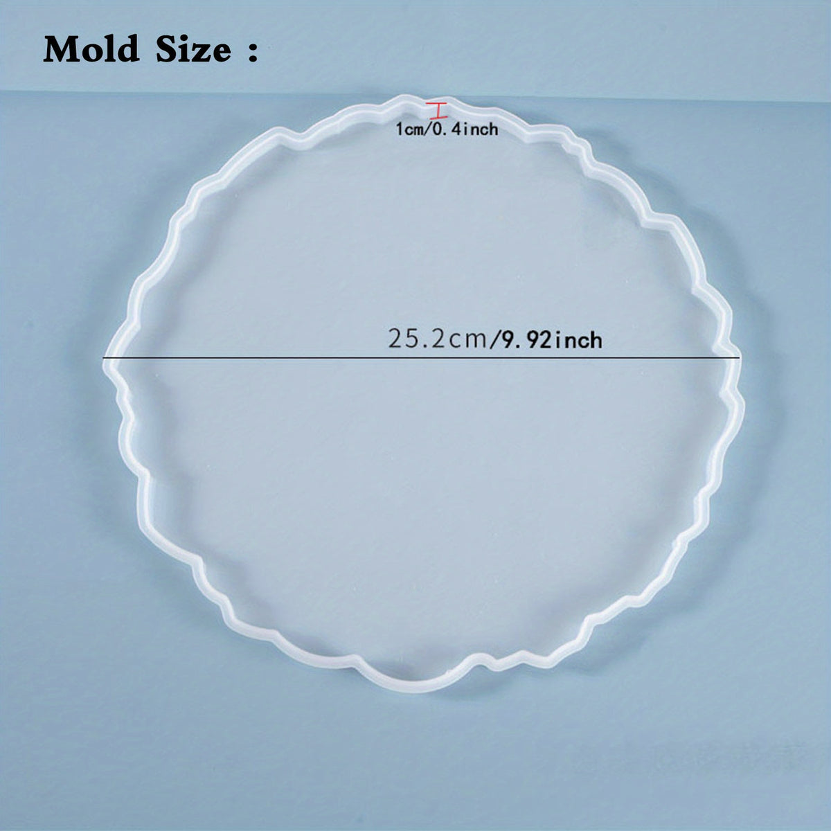 Large Round Resin Tray Mold Irregular Silicone Serving Tray Geode Agate Epoxy
