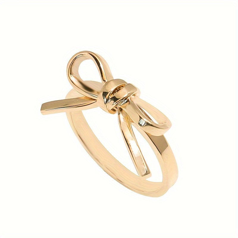 S925 Silver Bow Ring for Women, Romantic Anniversary Gift