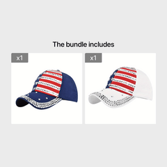American Flag Baseball Cap Diamond Duck Tongue Cap Flash Flag Couple Cap