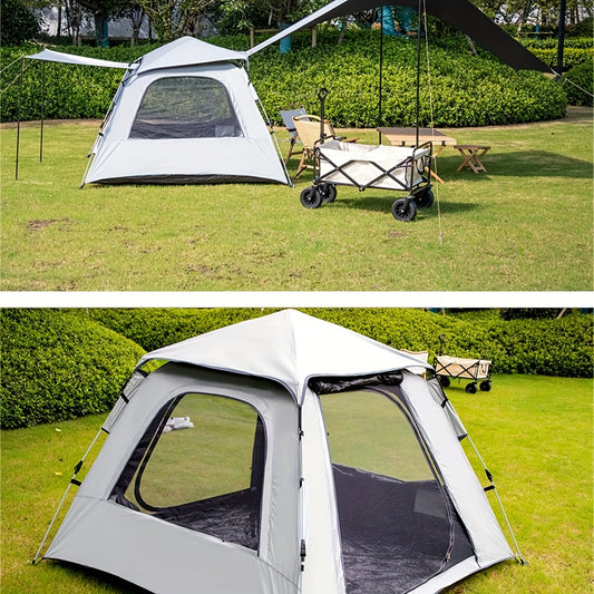 Quick Opening Camping Tent Waterproof and Windproof with Sun Shade