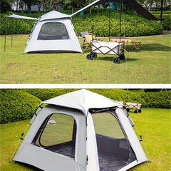 Quick Opening Camping Tent Waterproof and Windproof with Sun Shade
