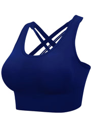 Criss Cross Back Sports Bra Yoga Wireless Bra Women's Lingerie