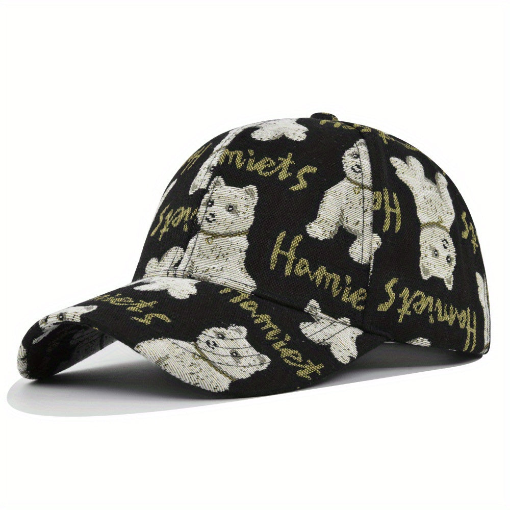 Casual Sunscreen Bear Baseball Cap Puppy Cap Printed Casual Ins