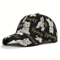 Casual Sunscreen Bear Baseball Cap Puppy Cap Printed Casual Ins