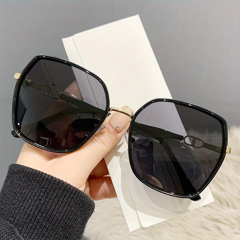Large Polygon Sunglasses Vintage UV400 Shades for Summer Beach