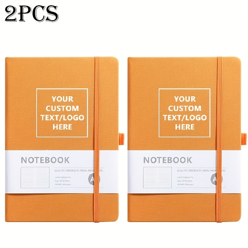 Custom Engraved A5 Diary Notebook 200 Pages 21.2x14 - 2 Pack