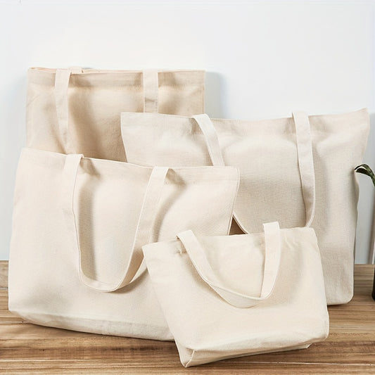 Thickened Canvas Portable Shopping Bag Blank DIY