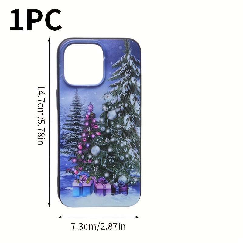 Christmas Tree Print Protective Phone Case For IPhone - Drop Proof Durable Cover