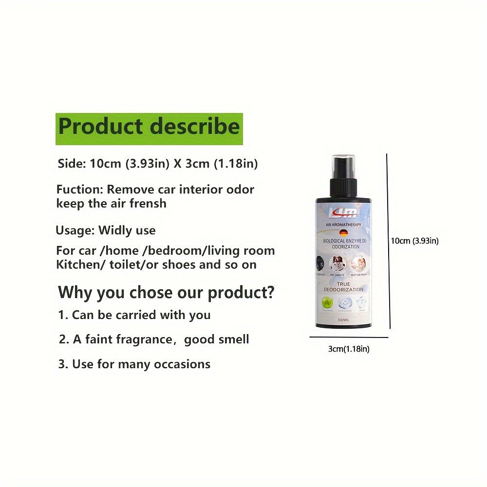 Car and Home Air Freshener with Light Fragrance for Odor Removal