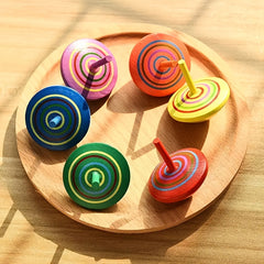 Colorful Wooden Hand Spinning Toy