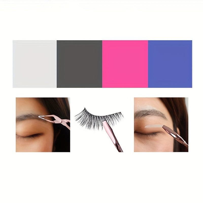 2pcs Stainless Steel Curved Eyebrow Tweezer Scissors Face Hair Removal Tool