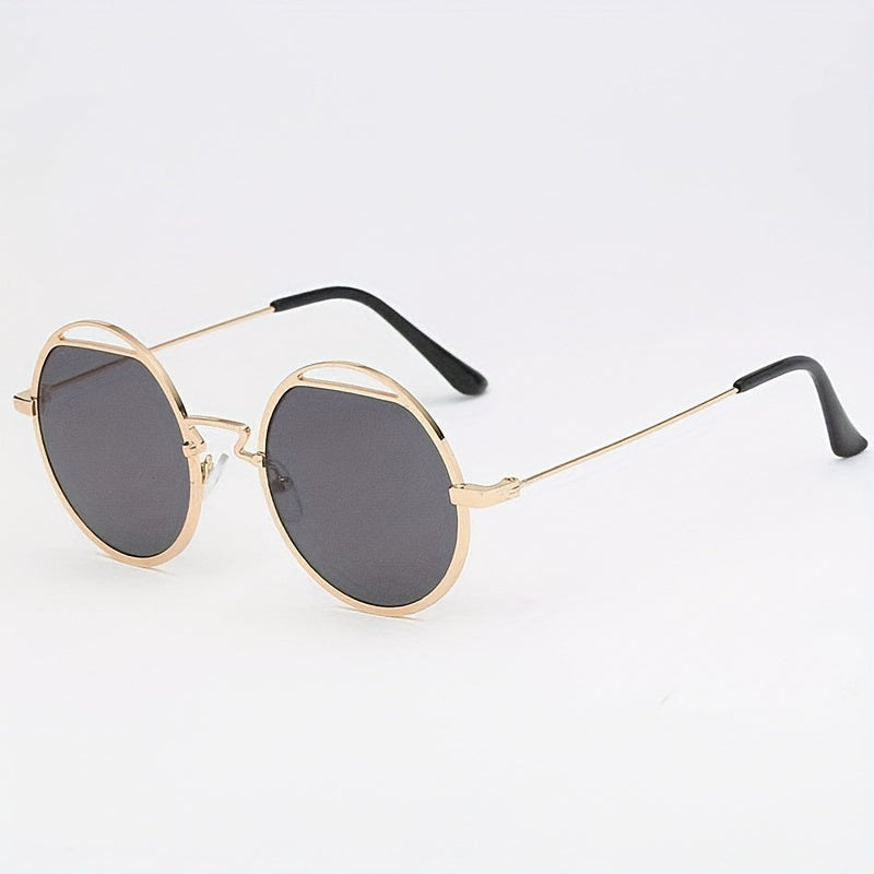 Y2K Round Metal Sunglasses Retro UV400 Sun Shades Glasses