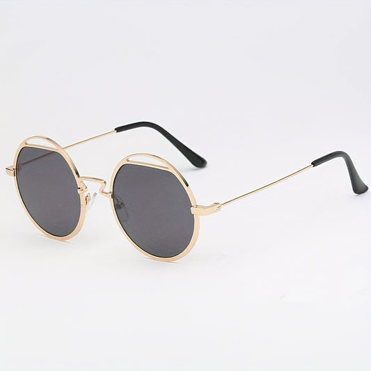 Y2K Round Metal Sunglasses Retro UV400 Sun Shades Glasses