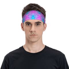 Men's Non Slip Workout Headband Pastel Purple Gradient Lightweight Hairband