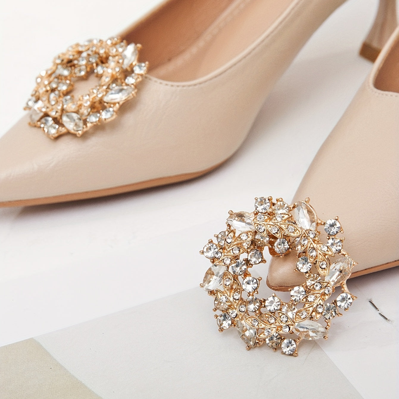 Crystal Flower Shoe Clips - Wedding High Heels Decoration