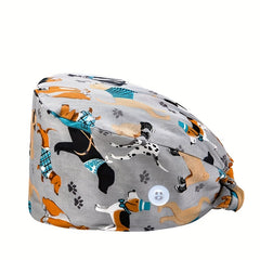 Cartoon Adjustable Work Cap For Women Animal Printed Working Hat