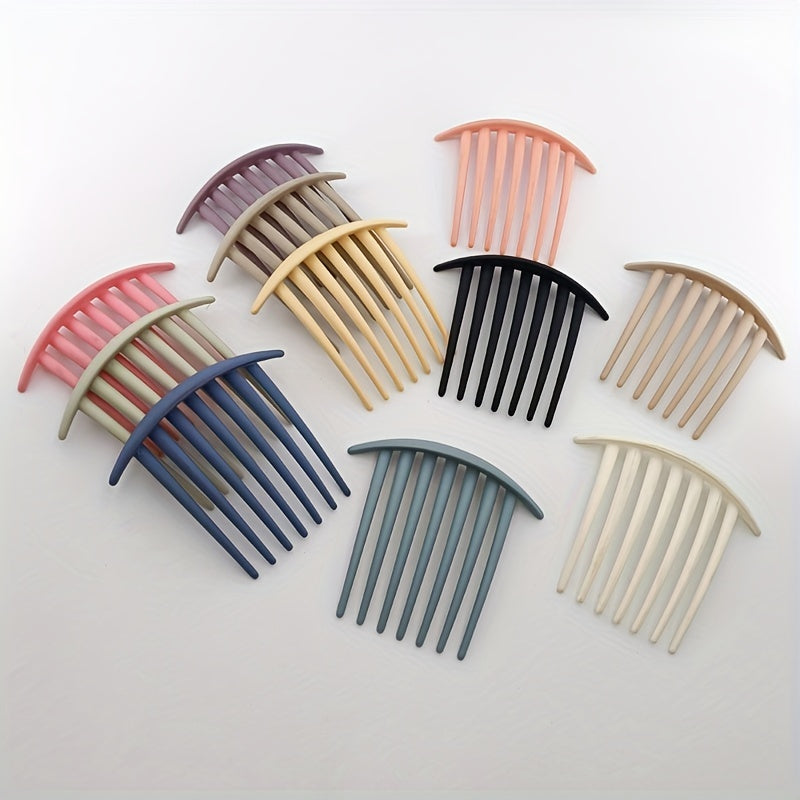 Women's Frosted French Twist Hair Comb, Non Slip 7 Teeth Inset Comb