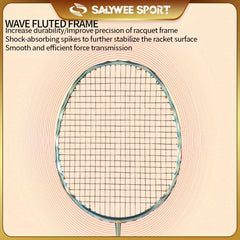 2pcs Carbon Fiber Badminton Rackets Gift Set