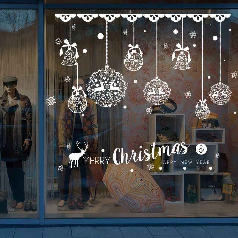 Christmas Chain Door Decals Glass Sticker Decoration For Windows