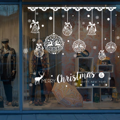 Christmas Chain Door Decals Glass Sticker Decoration For Windows