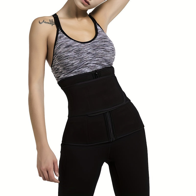 Waist Trainer Tummy Wrap Slim Zipper Girdle Belt Cincher