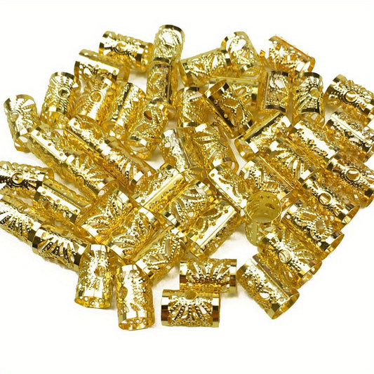 100pcs Hair Hollow Beads Dreadlocks Afro Beard Beads Hair Jewelry