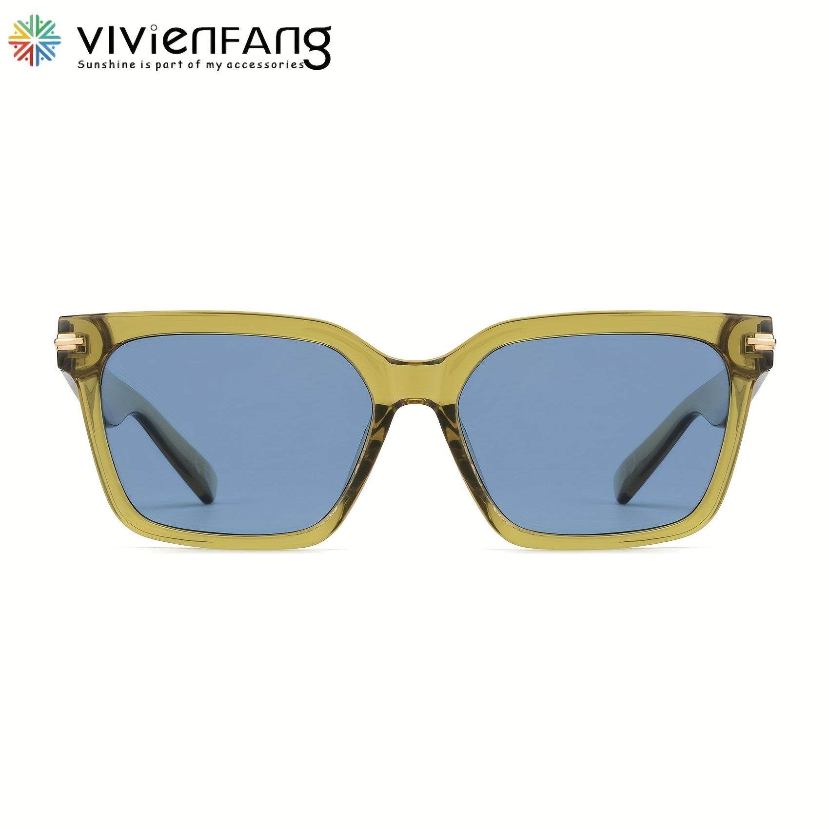 VIVIENFANG Rectangular Polarized Sunglasses Unisex Shades UV Protection