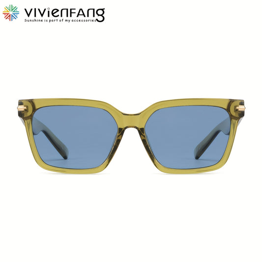 VIVIENFANG Rectangular Polarized Sunglasses Unisex Shades UV Protection