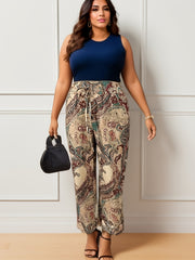  Paisley Floral Wide Leg Trousers