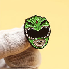 Green Soldier Metal Emblem Anime Cartoon Brooch For Men
