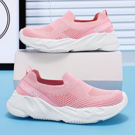 Boy's Woven Slip On Sock Shoes Comfy Sneakers for Outdoor Activities