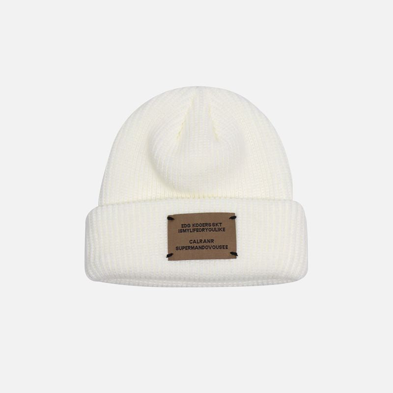 Vintage Woolen Beanie Hat Women's Cap Autumn Winter Cold Cap