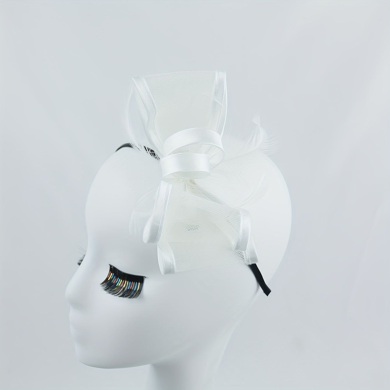 Mesh Floral Rhinestone Bridal Headpiece