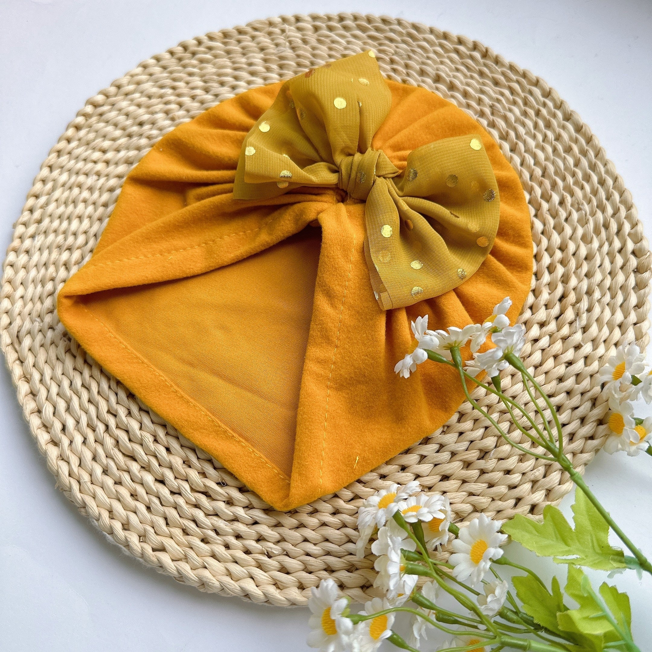 Baby Spring Summer Thin Headband Soft Bowtie Baby Hat
