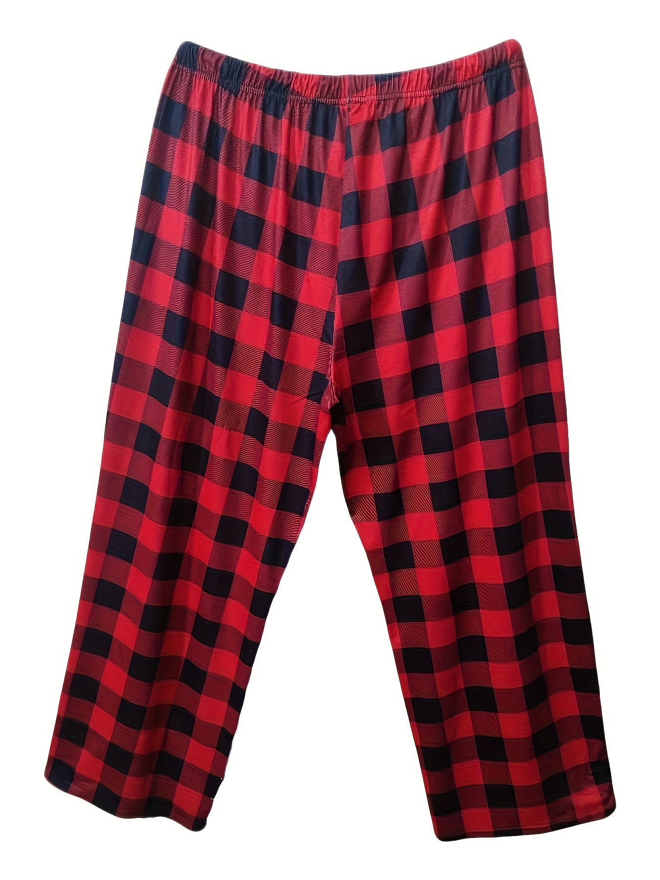  Gingham Print Wide Leg Trousers