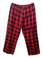  Gingham Print Wide Leg Trousers