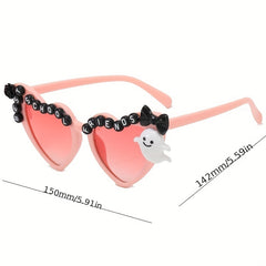 Y2K Heart Sunglasses Ghost & Flower Cosplay UV400