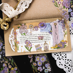 20pcs 'Dazzling Flowers' Waterproof Stickers Scrapbooking Journaling Planner