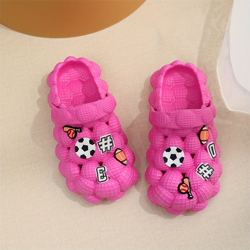 Cartoon Charms Girls House Shoes Quick Dry Lightweight Anti Slip Clogs