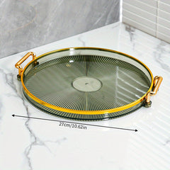 Creative Round Tray Modern Tea Tray Dessert Tray Decorative Plastic Tray