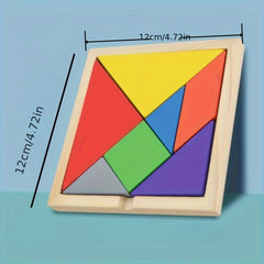 Wooden Magnetic Colorful Square Blocks Building Blocks