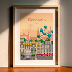 European Capital Street View Poster - Modern Home Decor Art