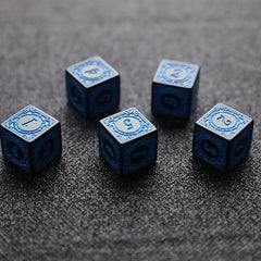 5PCS Square Edged Polyhedral Dice Set for Table Game
