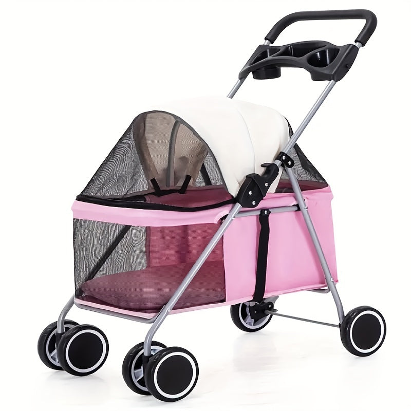 Foldable Pet Stroller For Small And Medium Pets