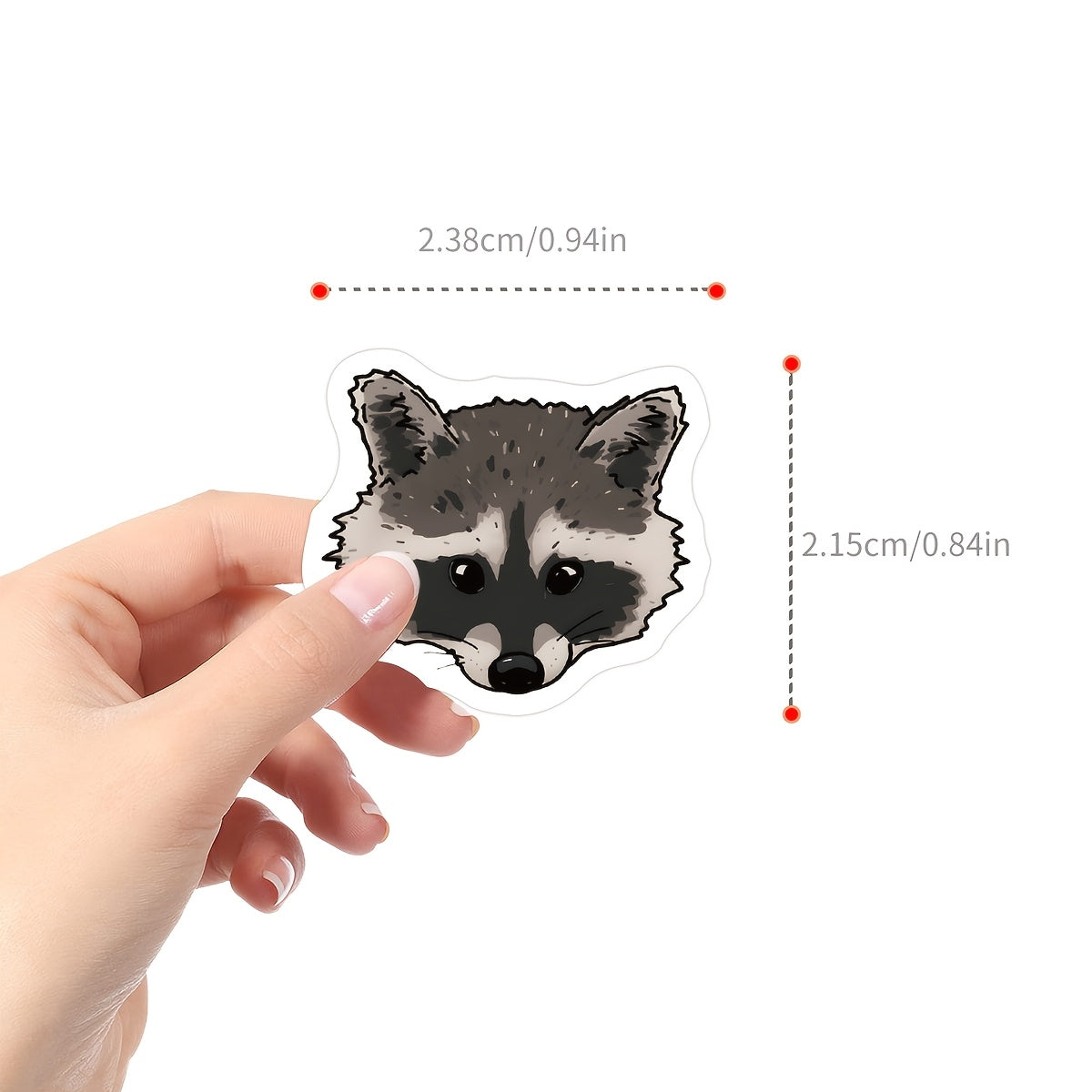 500 Cartoon Raccoon Vinyl Stickers Self Adhesive Decals for Scrapbooking