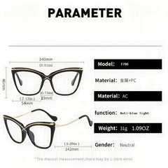 Women Cat Eye Light Blocking Glasses - Anti Eyestrain