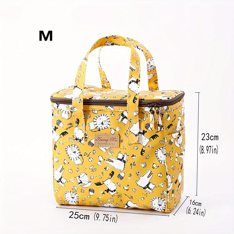 Thickened Insulated Lunch Box Bag Cartoon Waterproof Large Insulated Bag