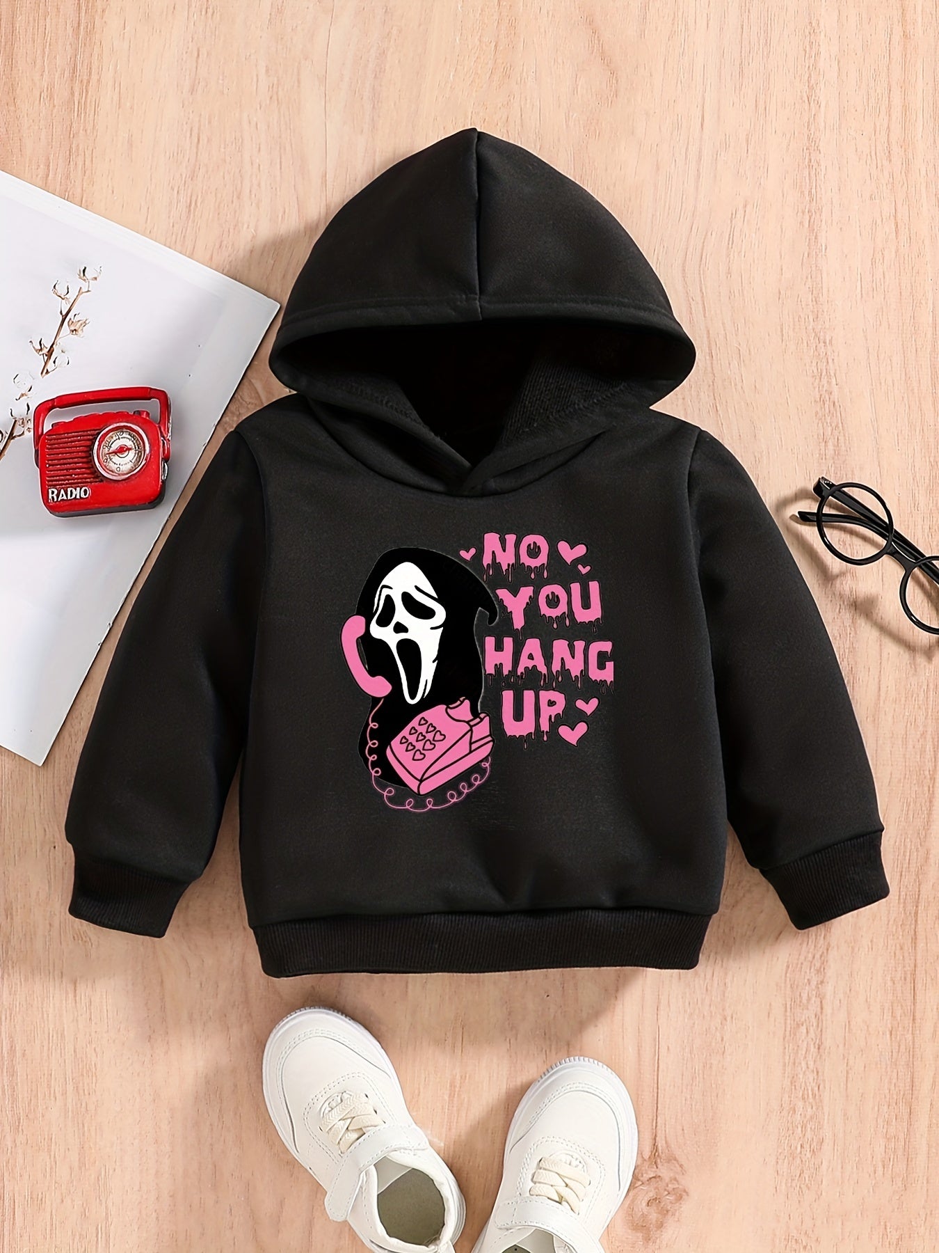 Funny Skeleton Heart Print Baby's Hooded Sweatshirt