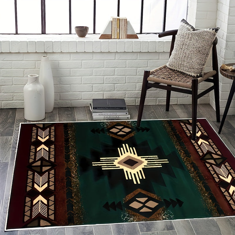 Dark Green Large Carpet Soft Area Rug Machine Washable