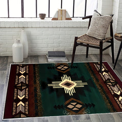 Dark Green Large Carpet Soft Area Rug Machine Washable